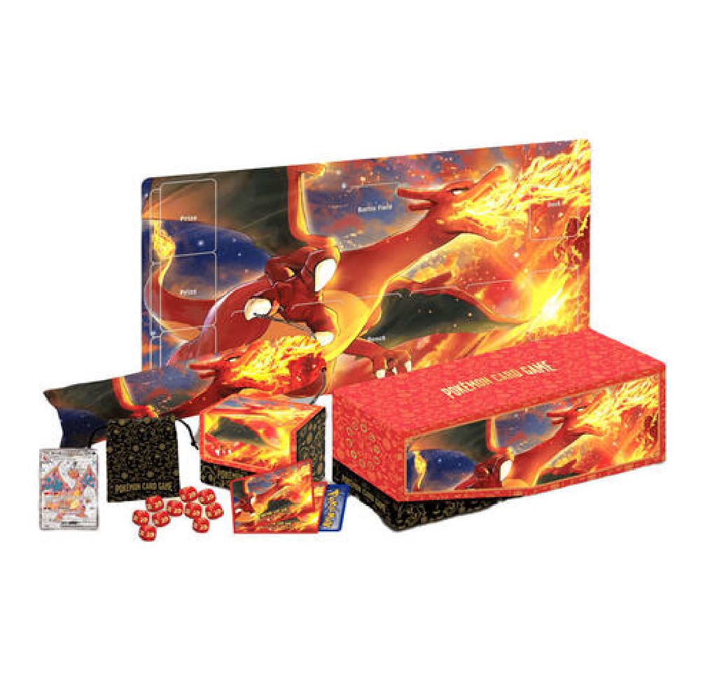 【就是要玩】寶可夢卡牌 朱\u0026紫 頂級收藏箱 噴火龍 頂級收藏箱 噴火龍 收藏箱 狂野之力 異度審判 特典噴火龍 收納盒