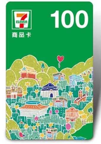 7-11 7-ELEVEN 100元 商品卡 無期限餘額型 當日發卡號