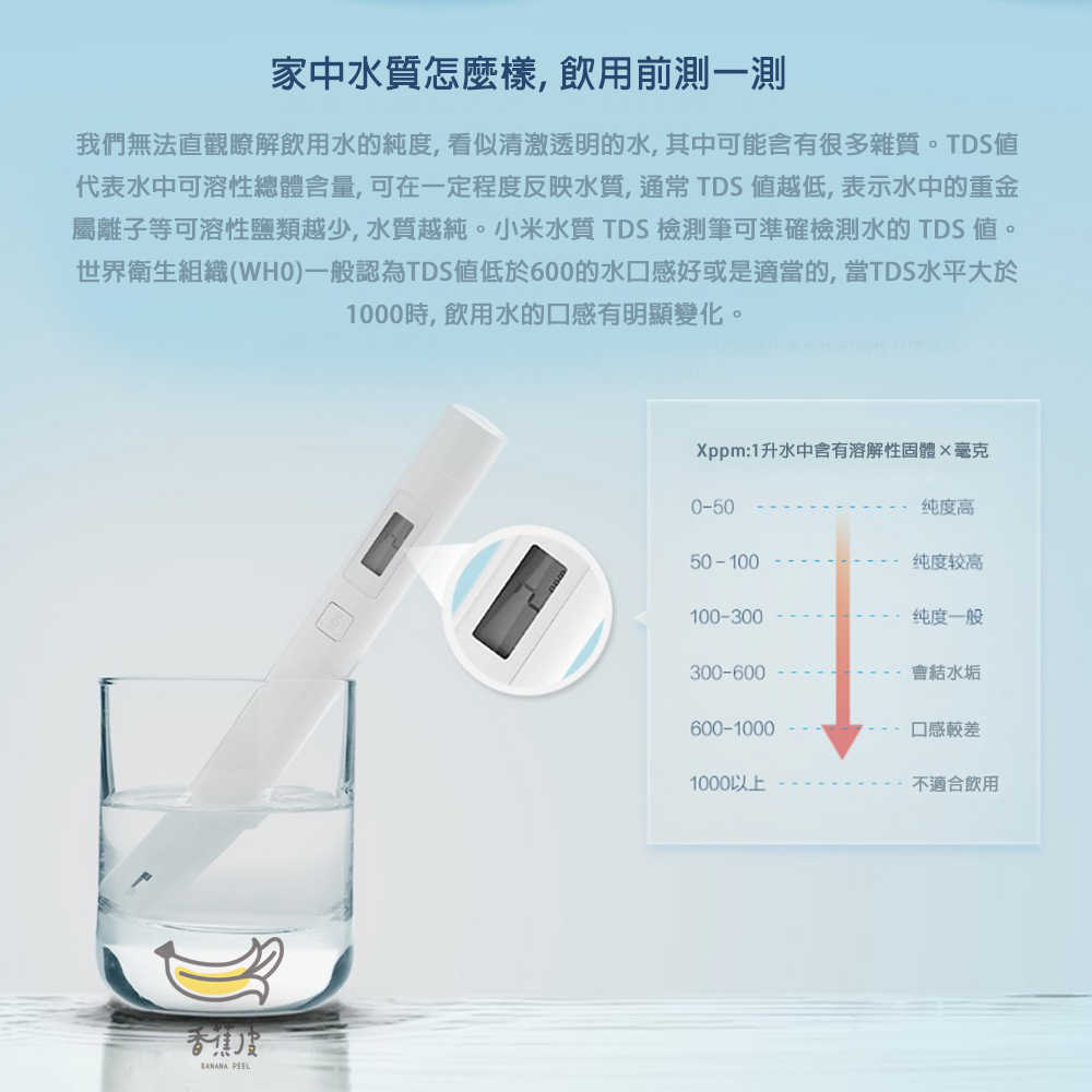 【家中寶貝喝的水乾淨嗎?】小米水質TDS檢測筆 小米水質檢驗筆 小米水质TDS检测笔