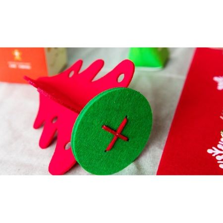 聖誕節 ZAKKA雜貨不織布紅綠立體聖誕樹迷你版/聖誕擺飾配件裝置藝術【ME010】小棵
