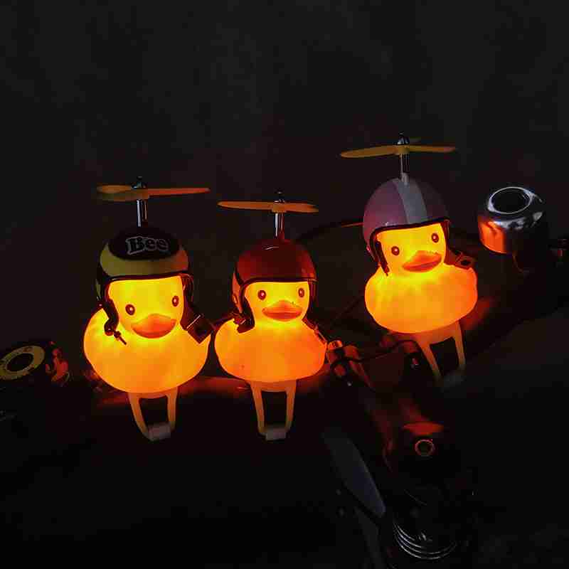破風鴨 黃色小鴨 LED燈 社會鴨 會響可綁 單車鈴 可黏機車 喇叭 【RT017】