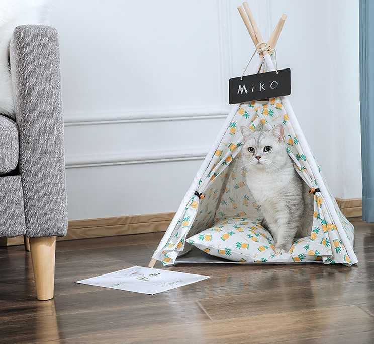 三角寵物帳篷 小型犬貓帳篷 寵物帳篷 寵物窩 帳篷 寵物墊 寵物用品【RS1215】