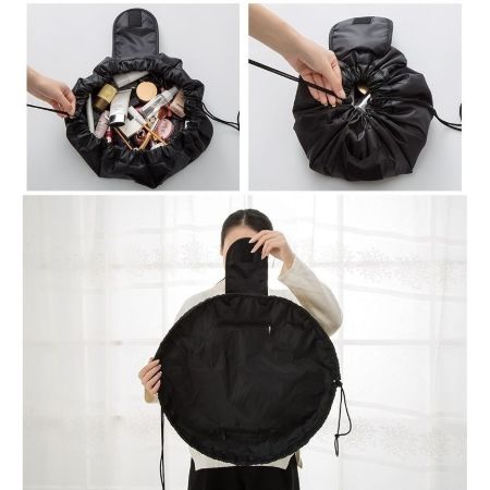 [化妝包收納神器] 韓式懶人化妝包 大容量 抽繩化妝包 旅行必備 抽繩袋 束口【RB498】款式隨機