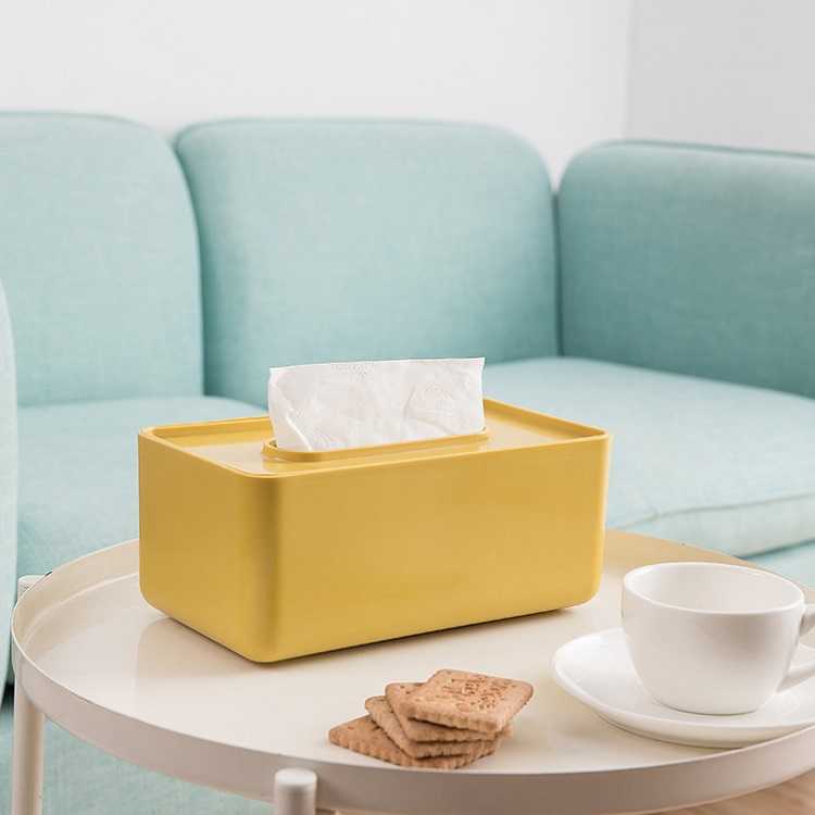 北歐簡約風 糖果色面紙盒 家用客廳茶几面巾紙盒 桌面抽紙盒收納盒【RS1067】