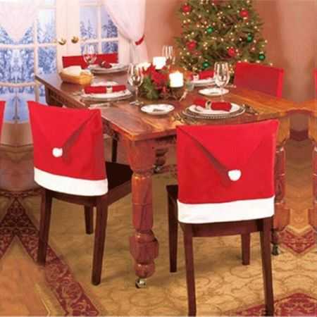[大量現貨] 聖誕帽子椅套 椅子帽 聖誕禮物交換禮物餐廳佈置 聖誕趴【ME006】