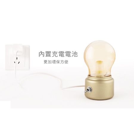 [預購] 復古造型燈 夜燈 泡造型 床頭燈 燈泡燈 LED USB充電 聖誕節 禮物【RS679】