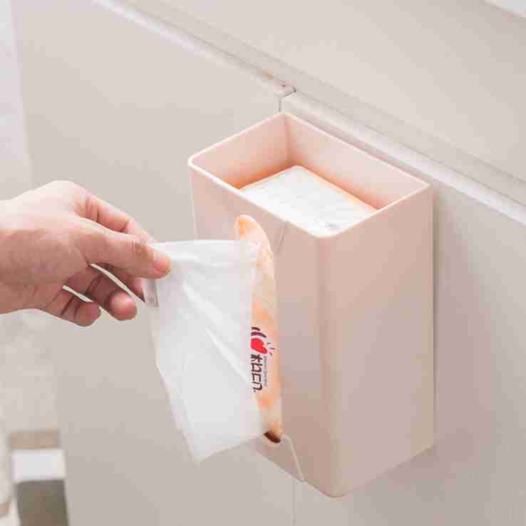 免釘無痕面紙盒 廁所廚房牆上壁掛式 餐巾紙捲紙巾盒衛生紙盒 無痕貼【RS1049】