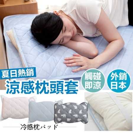 [外銷日本第一] 台灣出貨 涼感枕頭套 冰絲枕頭套 枕頭保潔墊 枕套 枕巾【RS798】顏色隨機