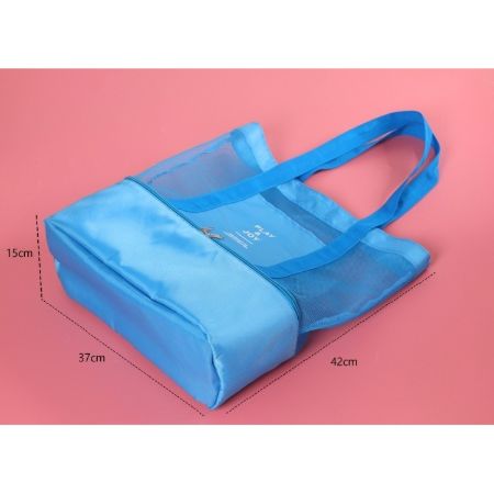 雙層 網格收納袋 保溫袋 手提保溫袋 保溫 保冷袋 便當袋 旅遊 野餐 媽媽包【RB420】