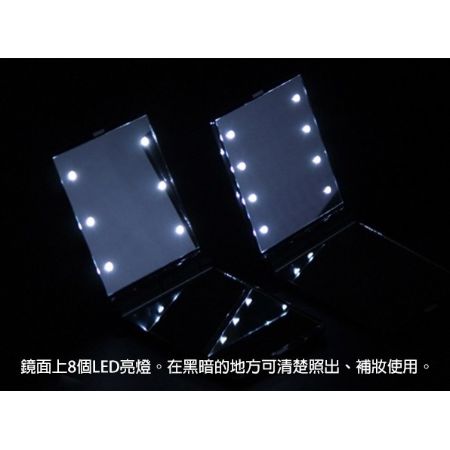 小鏡子 LED 隨身 摺疊 化妝 鏡子 隨身鏡 LED補光燈 夜間化妝神器 立鏡【RS613】