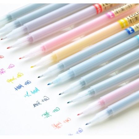 韓版 水性筆 原子筆 文具 筆 彩色筆 辦公用品 彩繪 0.5mm 12入【RS624】