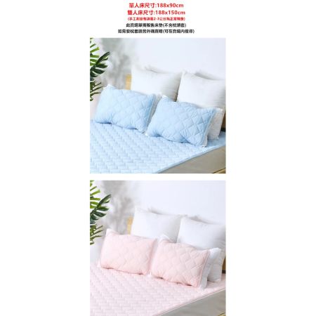 [外銷日本第一] 台灣出貨 涼感床墊 保潔墊 一觸即涼 床墊 床罩 寢具 環保【RS801】單人