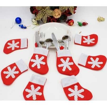 聖誕刀叉勺餐具套 聖誕樹裝飾掛飾 禮品袋 聖誕大餐 聖誕趴必備【ME004】