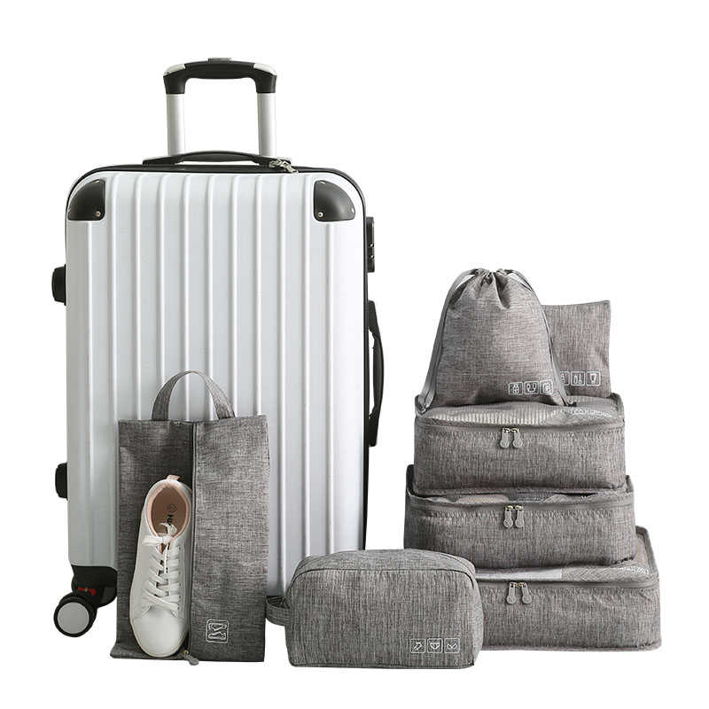 旅行七件組 內衣收納袋 鞋收納袋 套裝組 行李箱壓縮袋 旅行收納袋 收納袋 整理袋 旅行收納【RB577】