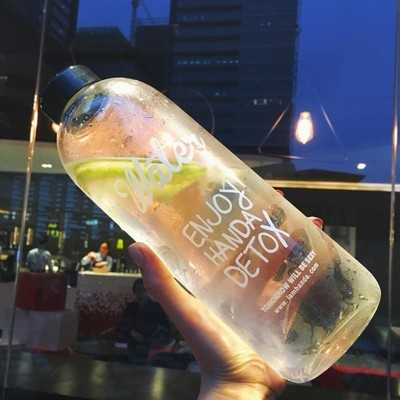 Pongdang water韓國玻璃杯塑膠款 透明水杯 創意水瓶 隨身杯1000ml【RS455】