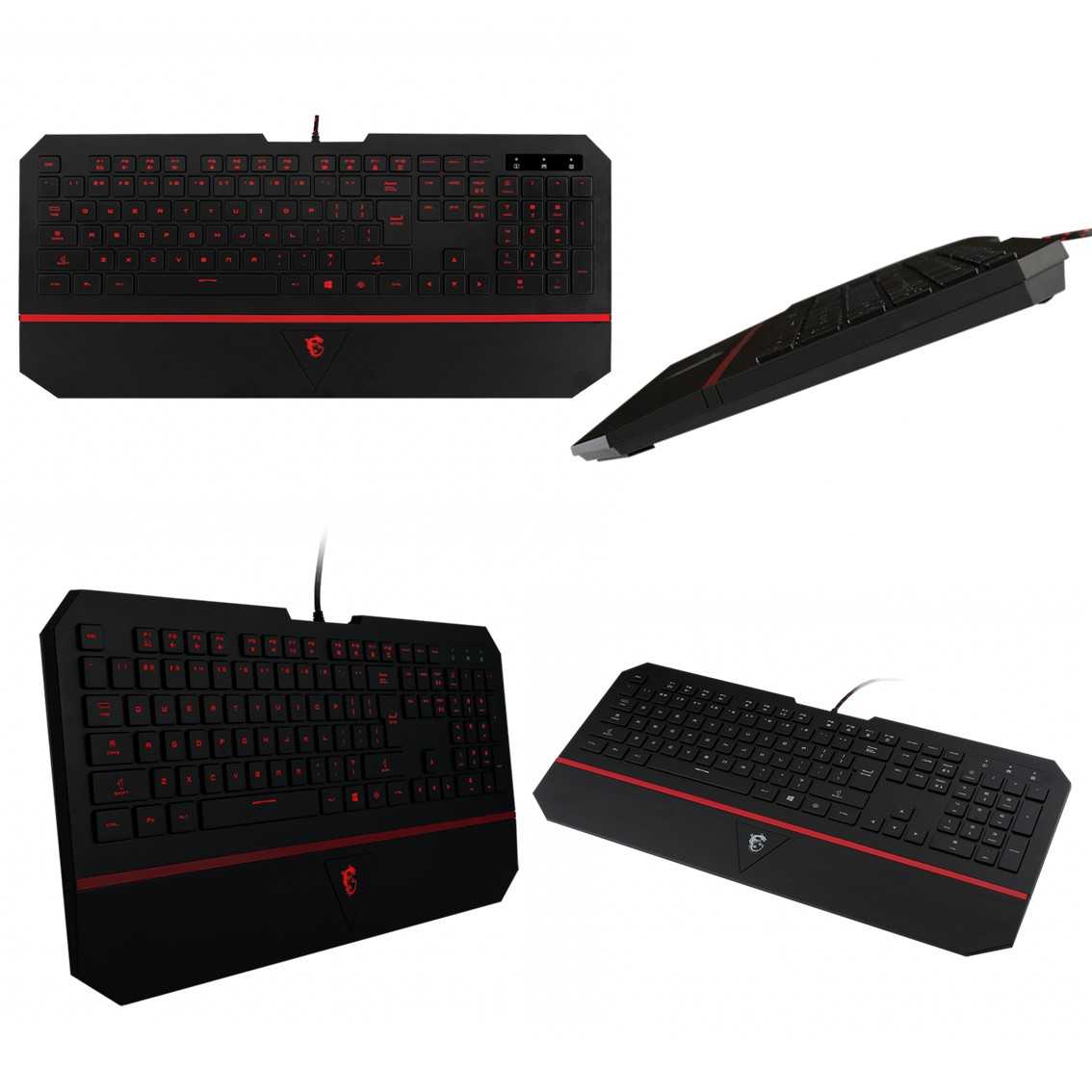 【鍵盤滑鼠超值組】微星 MSI DS4100 薄膜式 七色 電競鍵盤+DS B1 光學 電競滑鼠