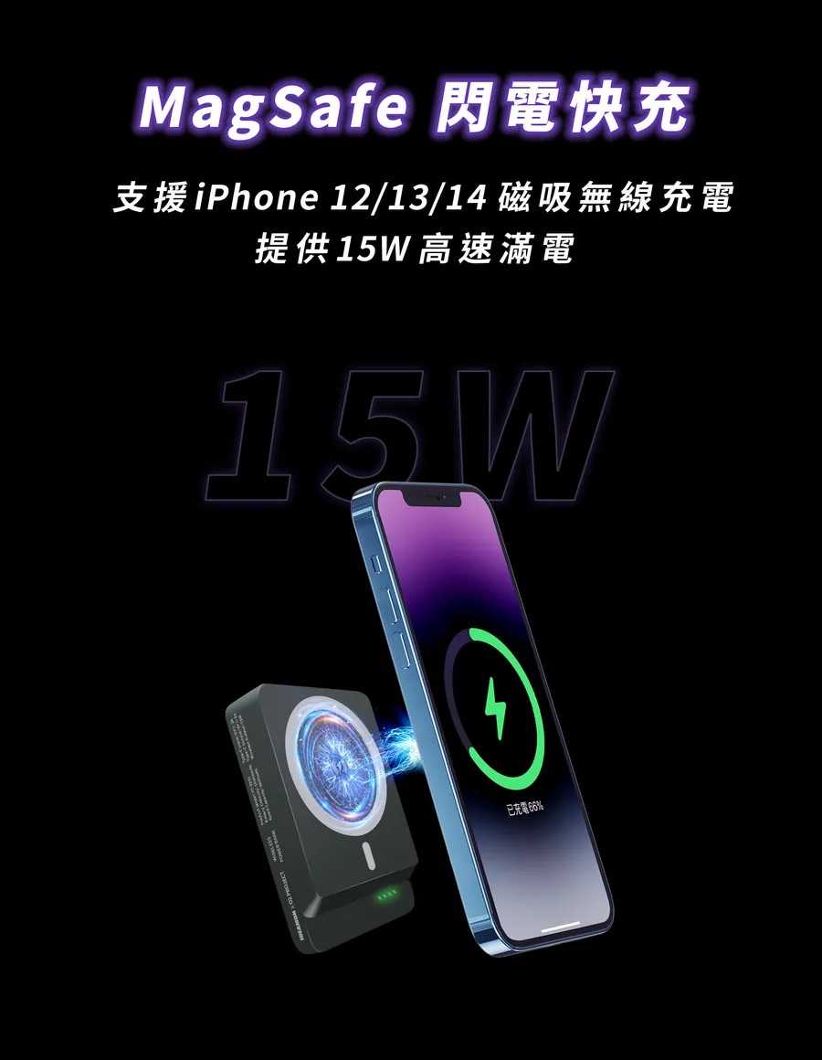 怪獸選物 IDEAMON 10000 mAh 磁吸 行動電源 magsafe 有線 無線 同時兩台充電 type-C雙向