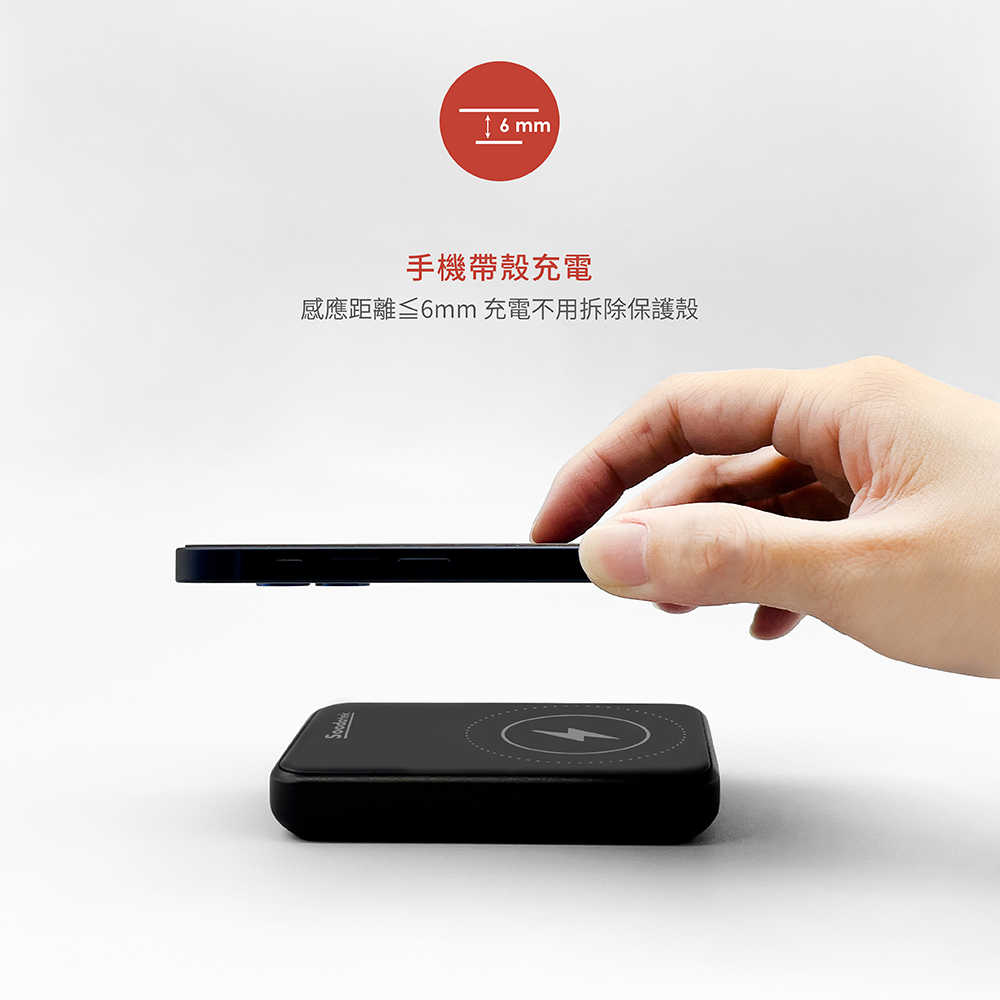 Soodatek 5000 mAh 無線充行動電源 黑/白 TAKAYA鷹屋 PD 快充 手機 平板 SWITCH