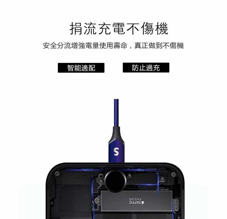 Takaya鷹屋經銷 UL2蘋果快充+傳輸線USB-A  to Lightnig (黑/藍/灰)1M