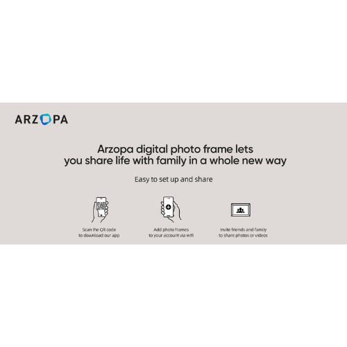 ARZOPA P101W 數位相框 相框 投影 家人共享 無線上傳 內件儲存 影片相框