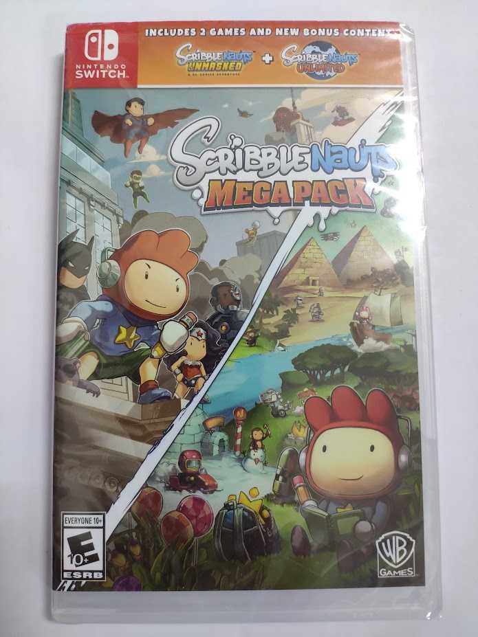 (新品瑕疵) NS Switch 塗鴉冒險家 超級包 英文美版 Scribblenauts Mega