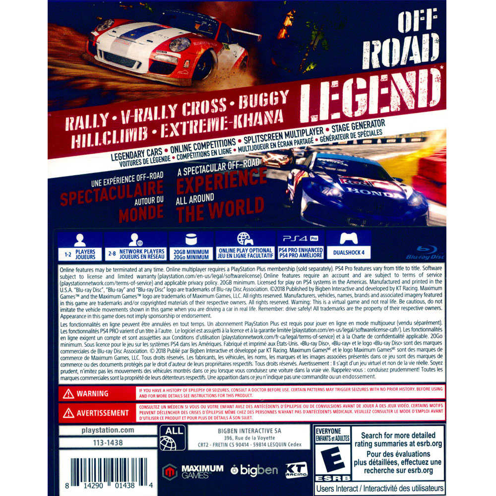 【外盒有裂痕】PS4 越野英雄 4 英文美版 V-RALLY 4