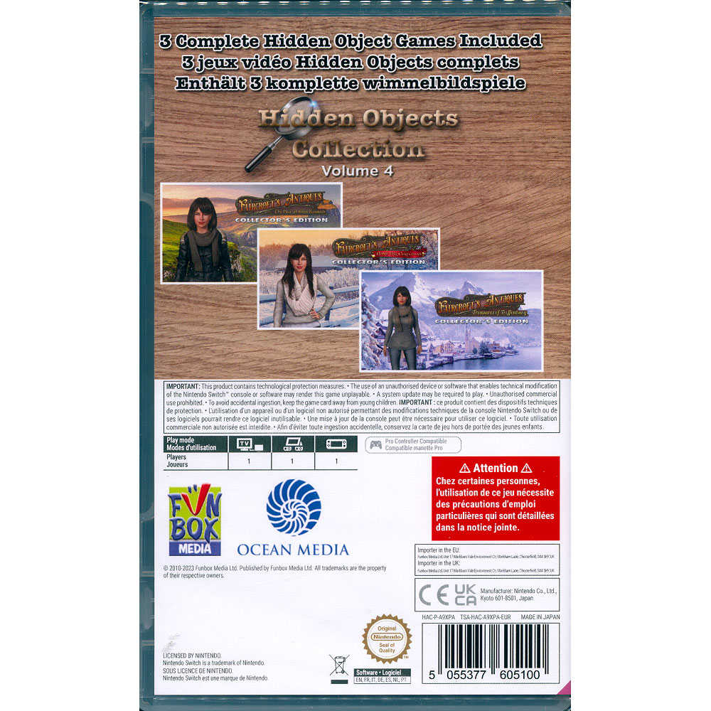 【一起玩】 NS SWITCH 隱藏物品合輯 合輯4 英文歐版 Hidden Objects Collection