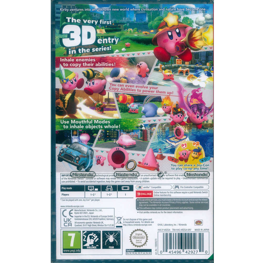 【一起玩】  NS Switch 星之卡比 探索發現 中文歐版 Kirby And The Forgotten Land