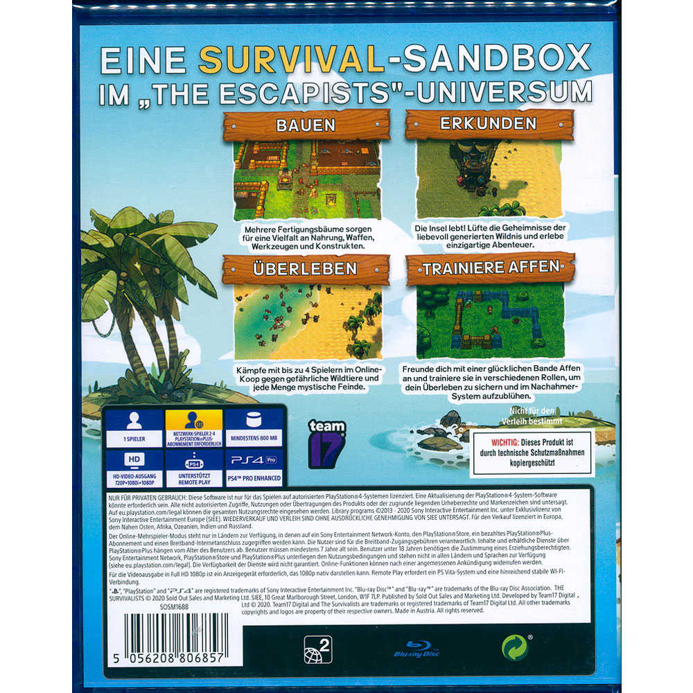 【一起玩】 PS4 島嶼生存者 中英日文歐版 The Survivalists