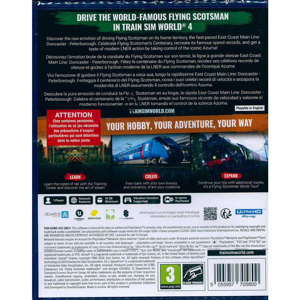 【一起玩】PS5  模擬火車世界4:飛行蘇格蘭人百年紀念版 中英文歐版 TRAIN SIM WORLD 4
