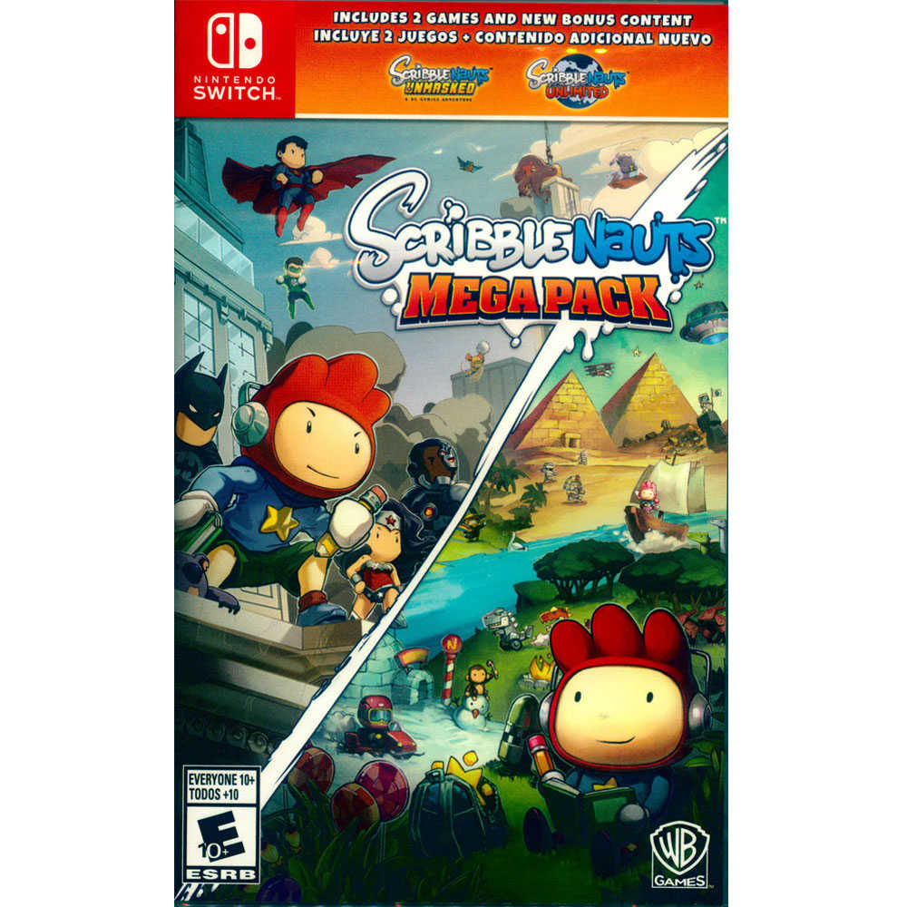 (新品瑕疵) NS Switch 塗鴉冒險家 超級包 英文美版 Scribblenauts Mega