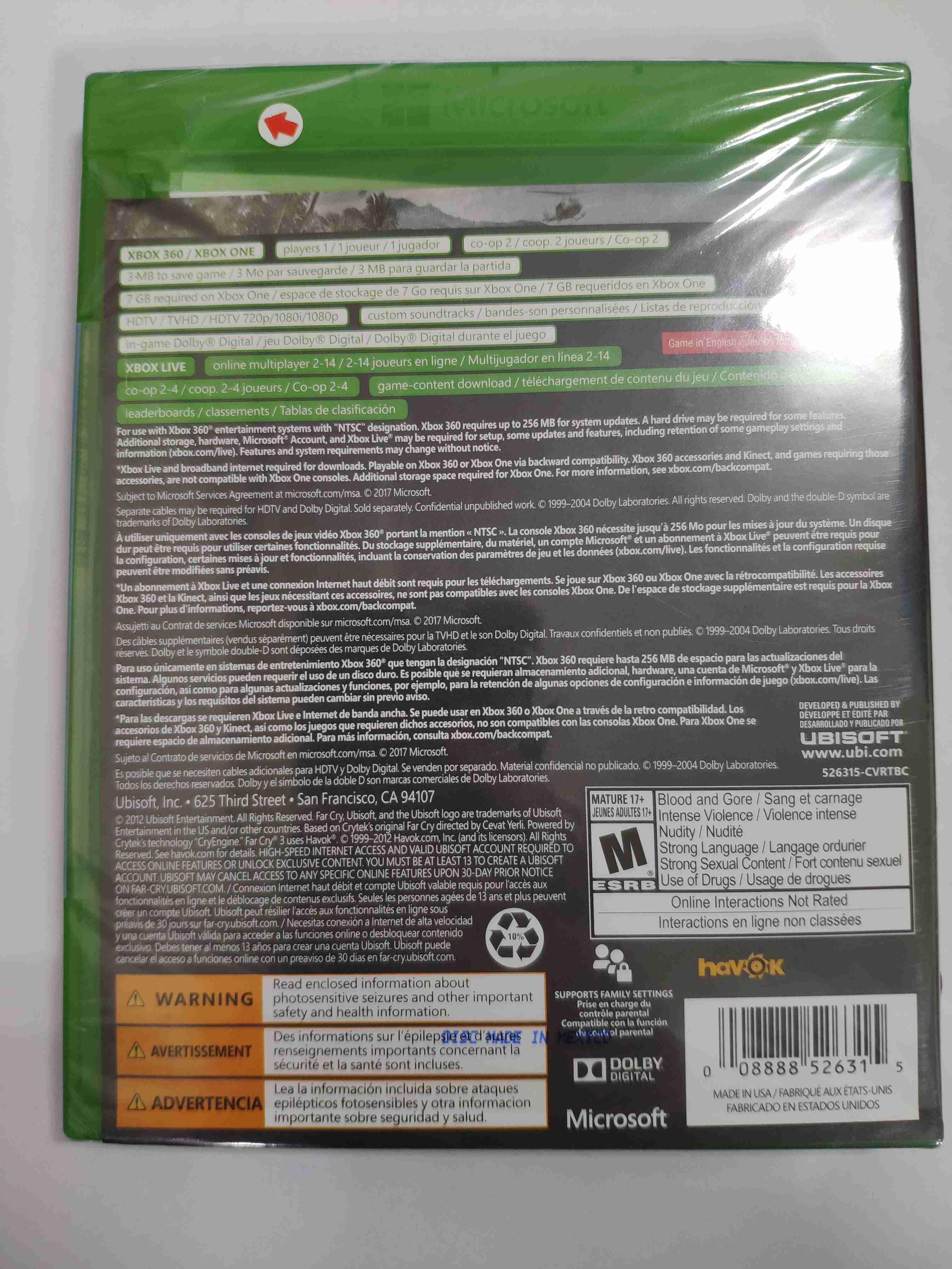 (新品瑕疵-外盒破損) XBOX ONE / XBOX360 極地戰嚎 3 英文美版 FAR CRY 3