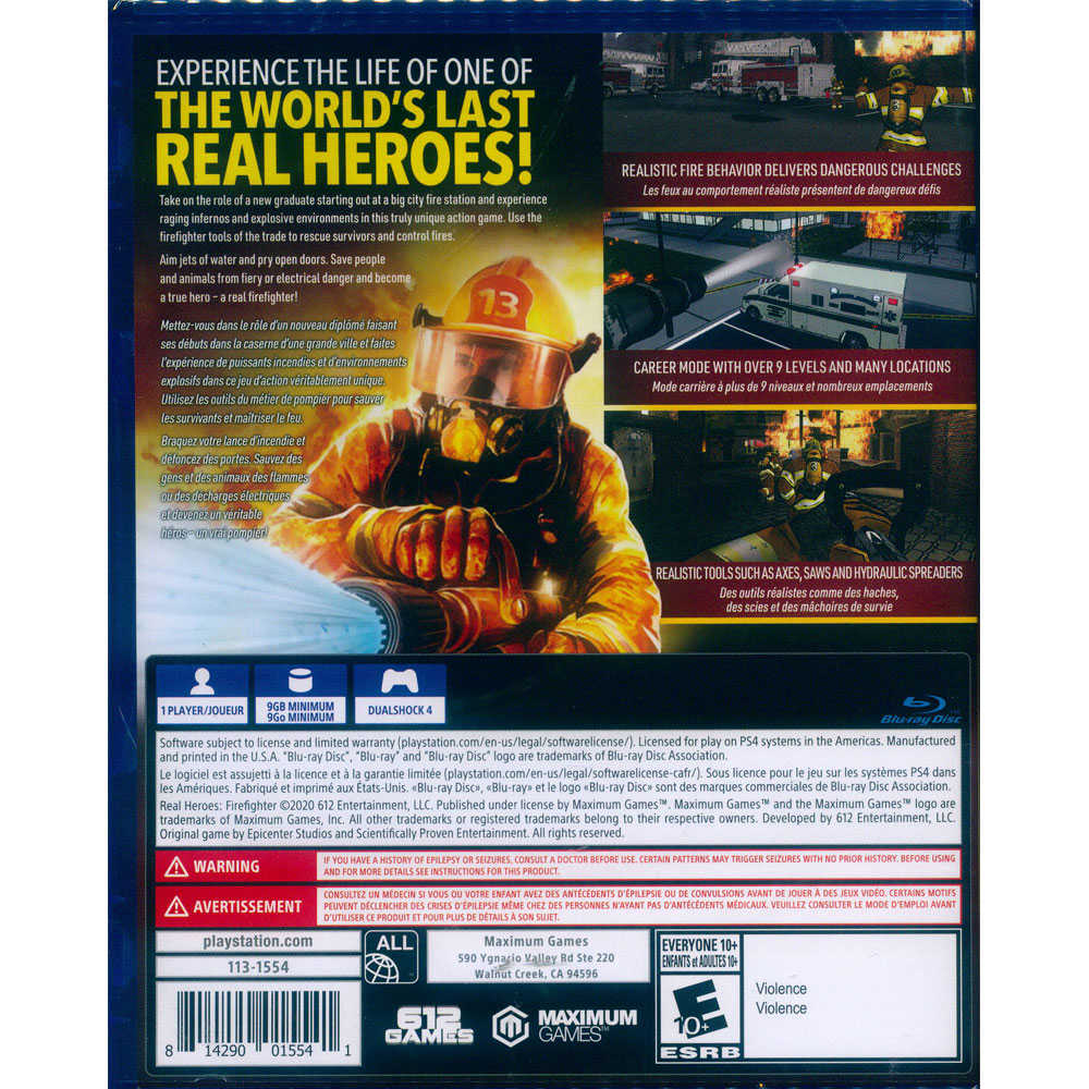 【一起玩】PS4 火場英雄 消防員 英文美版 Real Heroes Firefighter (火神的眼淚)