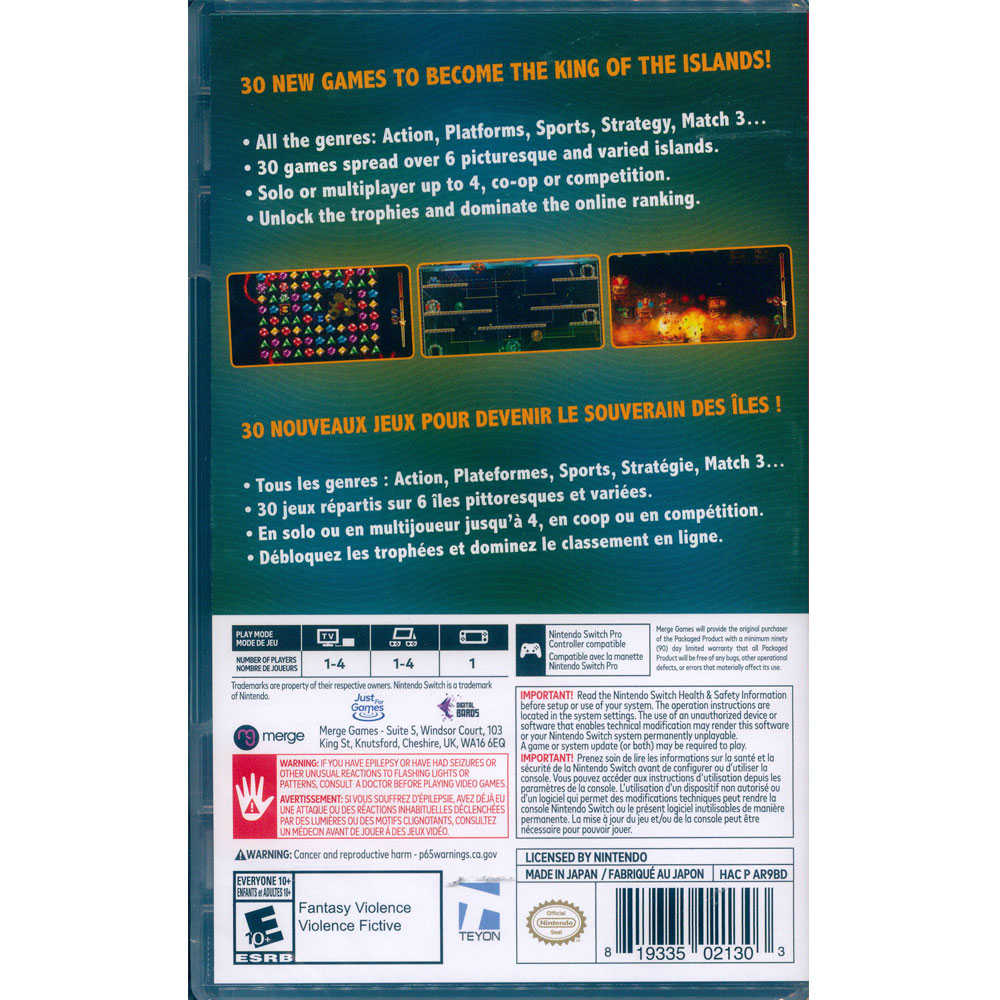 【一起玩】NS SWITCH 30 合 1 遊戲合集 Vol.1 英文美版 30-in-1 Game