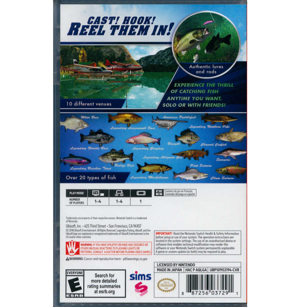 【一起玩】 NS SWITCH 傳奇小釣手 (傳奇釣魚) 中英日文美版 Legendary Fishing