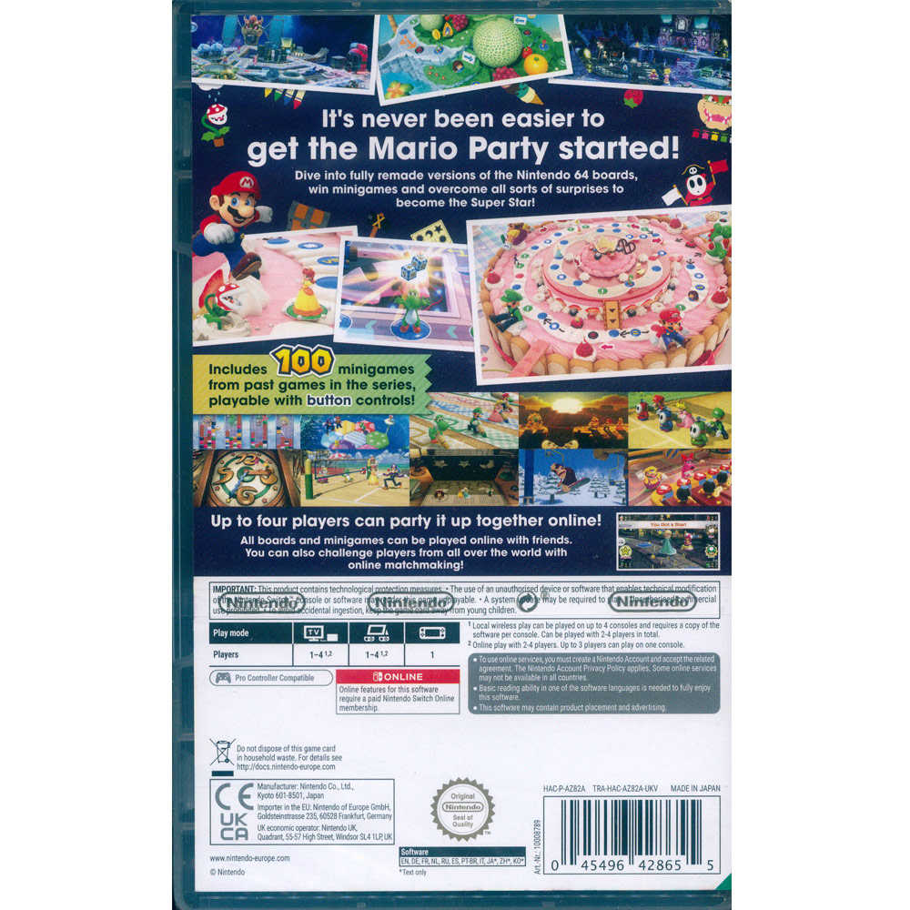 【一起玩】NS SWITCH 瑪利歐派對 超級巨星 中文歐版 Mario Party Superstars 瑪莉歐派對