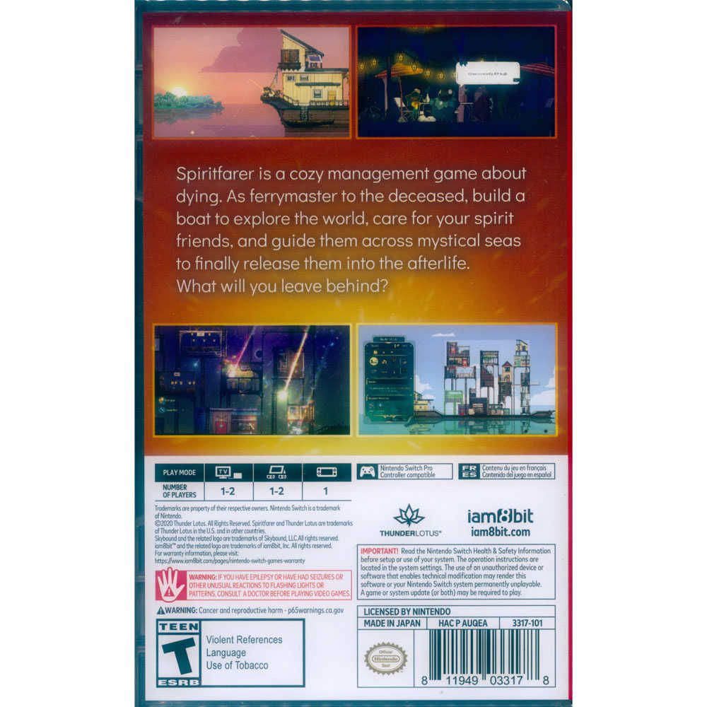 【一起玩】NS SWITCH 靈魂擺渡者 中英日文美版 Spiritfarer (天天出貨)