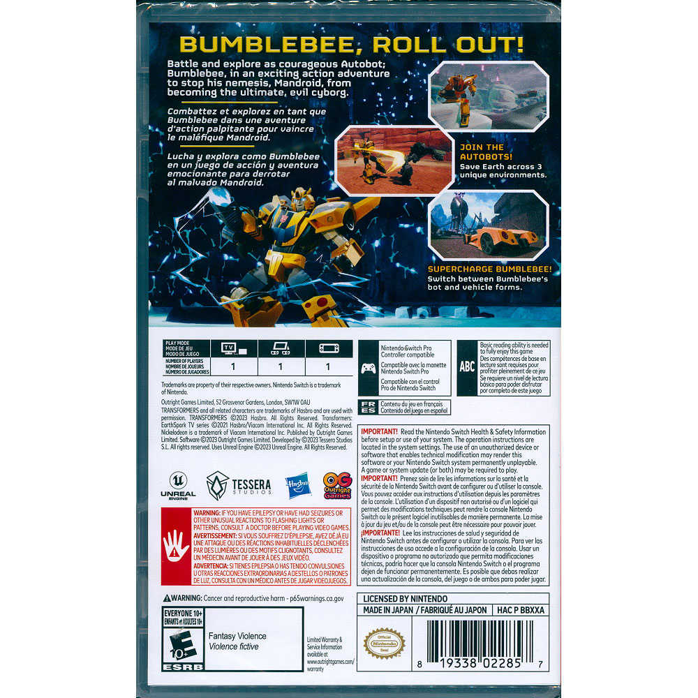 【一起玩】NS Switch 變形金剛：地球火種─征戰 中文版 Transformers Earthspark