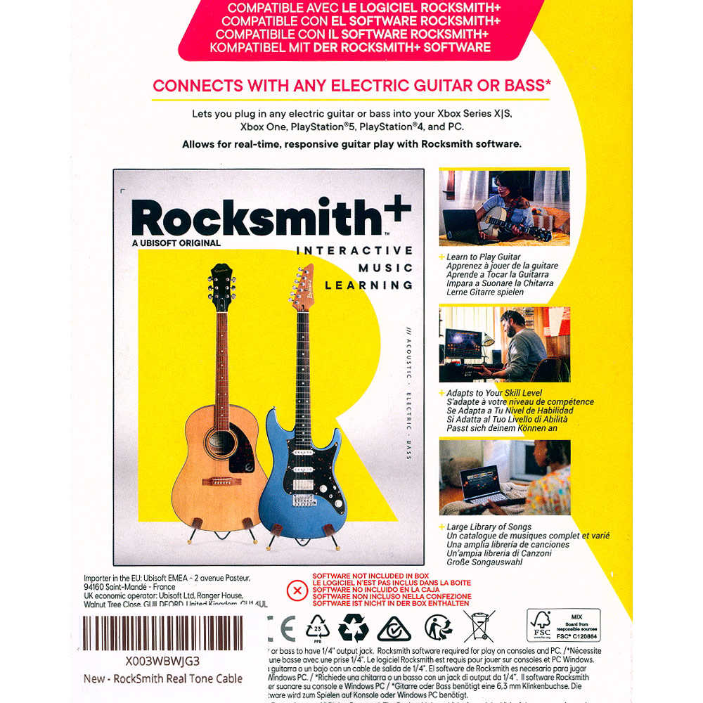 【一起玩】搖滾史密斯 音源線 導線 Rocksmith Real Tone Cable PS5 PS4 PC XBOX