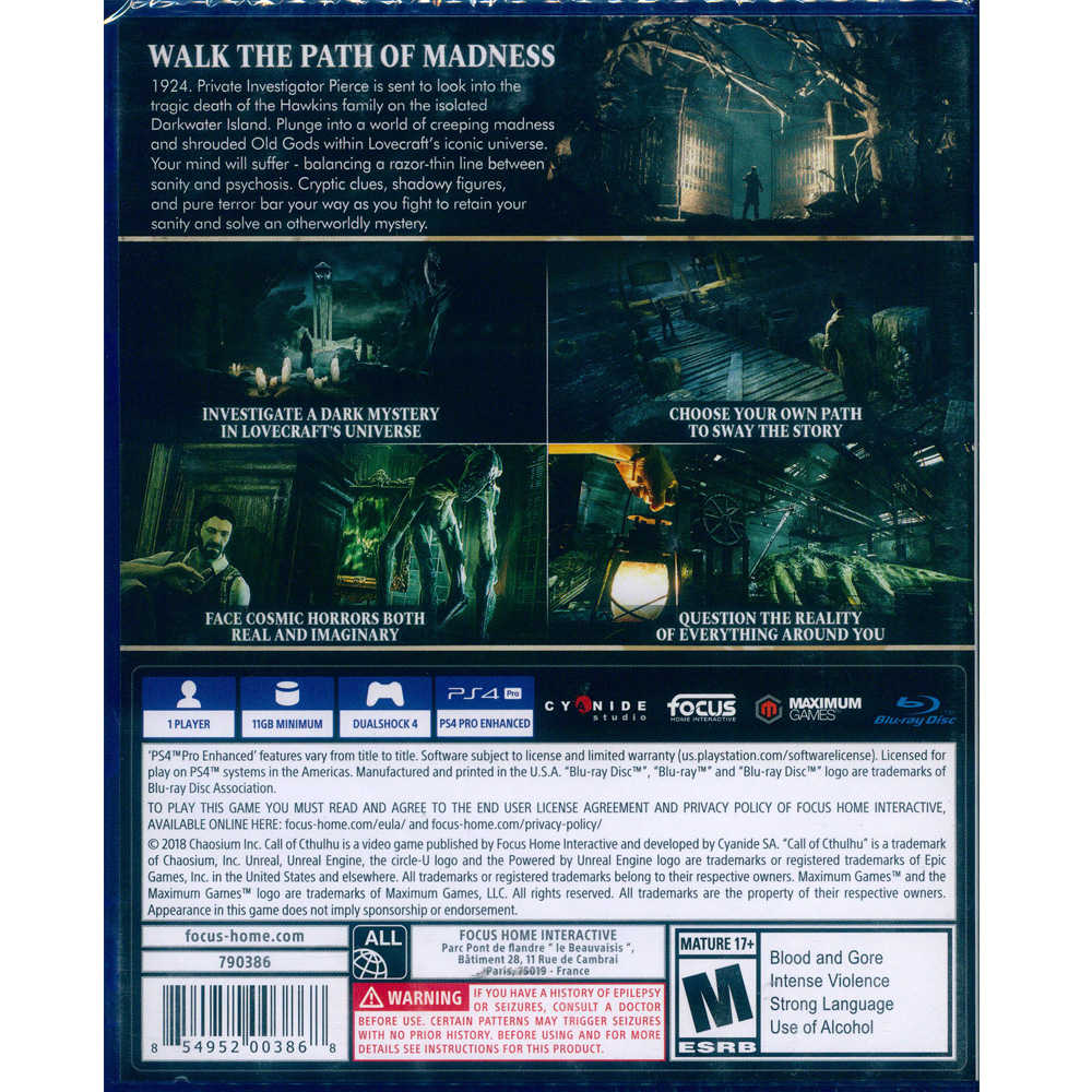 【一起玩】PS4 克蘇魯的呼喚 中英文美版 Call of Cthulhu