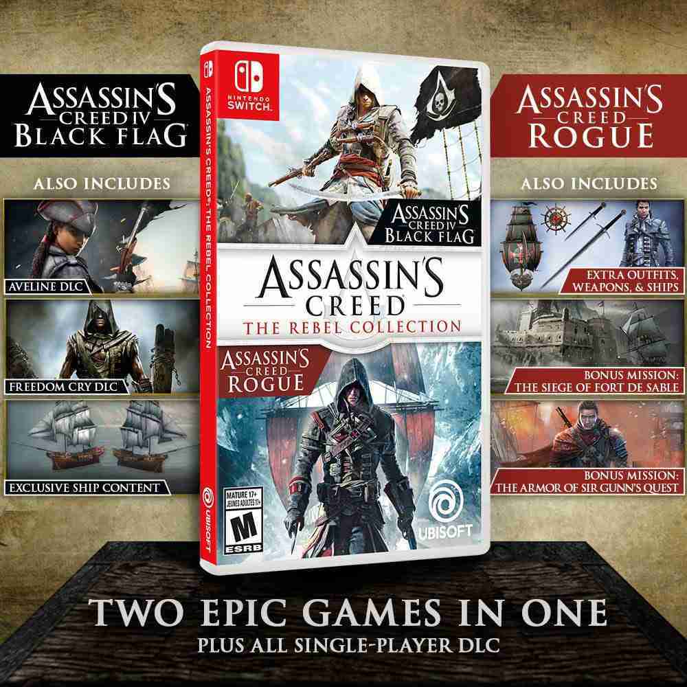 (現貨全新) NS Switch 刺客教條：逆命合輯 中英文美版 Assassin\u0027s Creed The Rebel