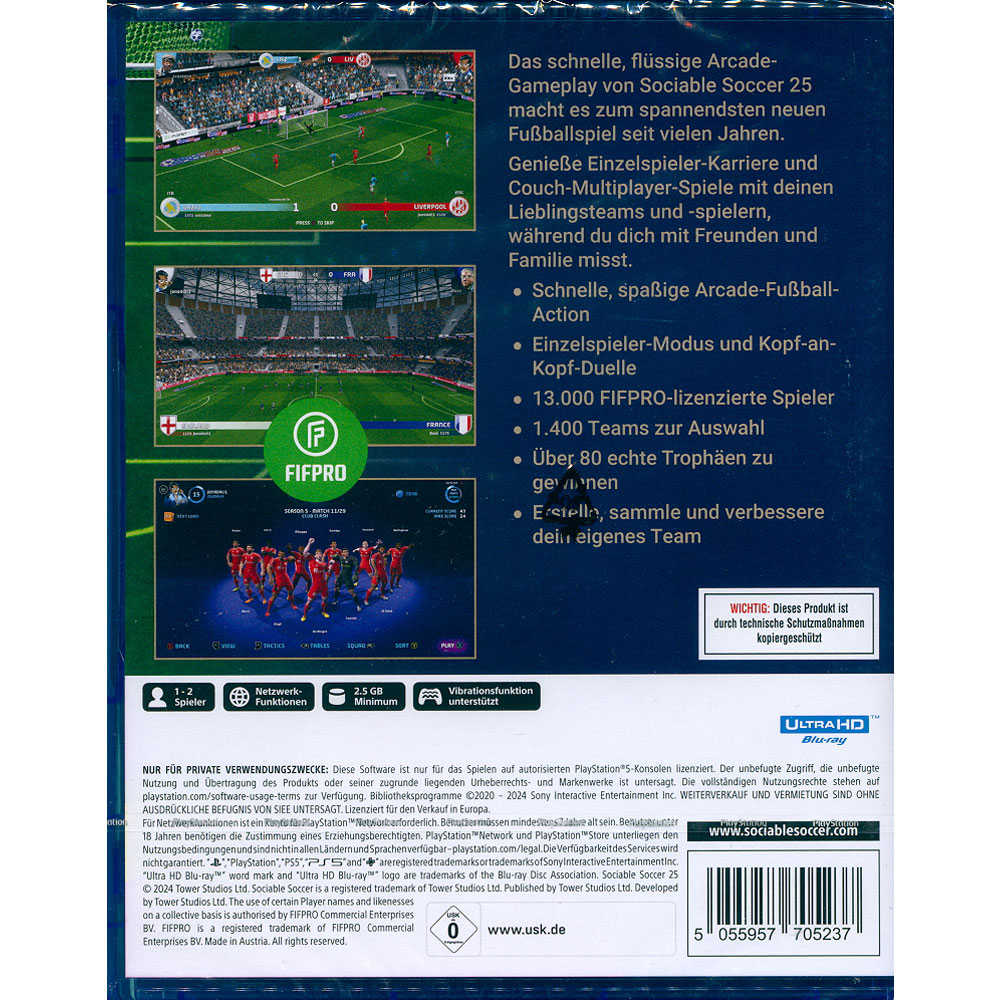 【一起玩】PS5 社群足球 25 中英日文歐版 Sociable Soccer 2025