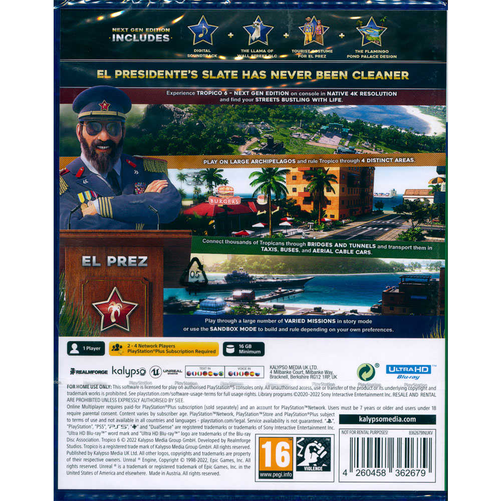 【一起玩】PS5 總統萬歲6 新世代版本 英文歐版 Tropico 6 Next Gen Edition