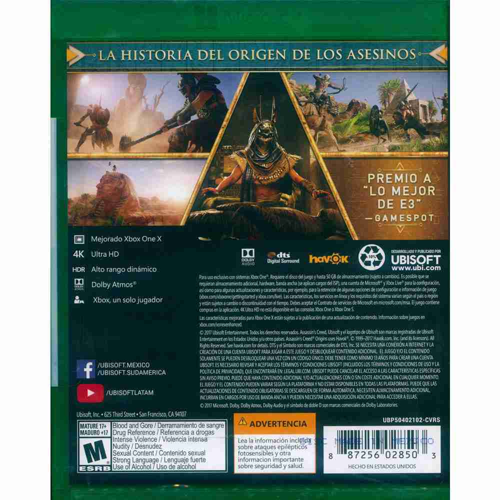 【新品瑕疵-盒損】XBOX ONE 刺客教條：起源 中英文美版 Assassin Creed: Origins