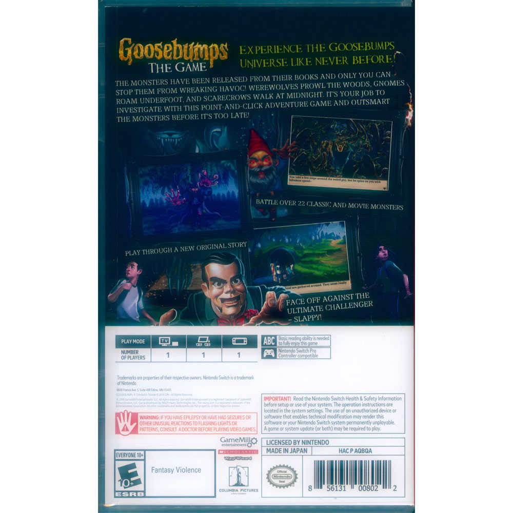 【一起玩】 NS SWITCH 怪物遊戲 英文美版 Goosebumps The Game