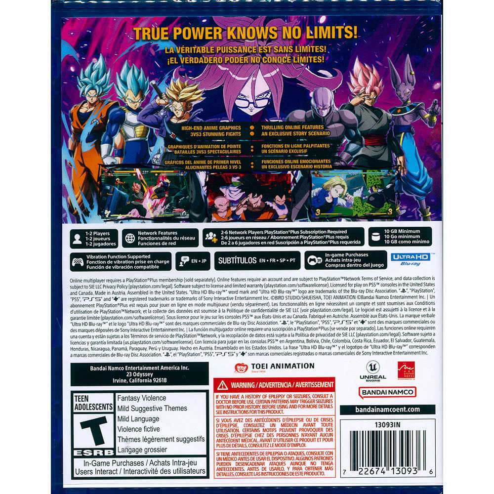 【一起玩】PS5 七龍珠 FighterZ 英日文美版 Dragonball Fighter Z