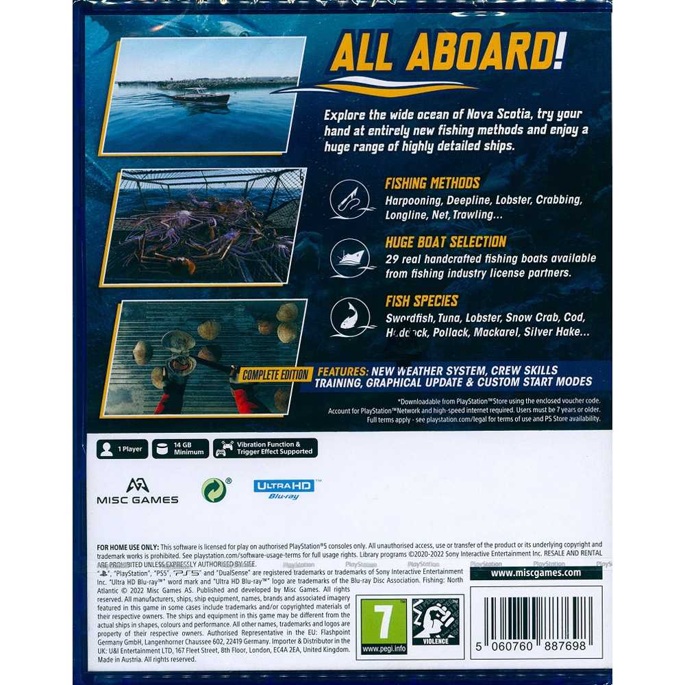 一起玩】PS5 北大西洋捕魚：完全版中英日文歐版Fishing: North Atlantic Complete - 一起玩電玩數位館| 購物橘子