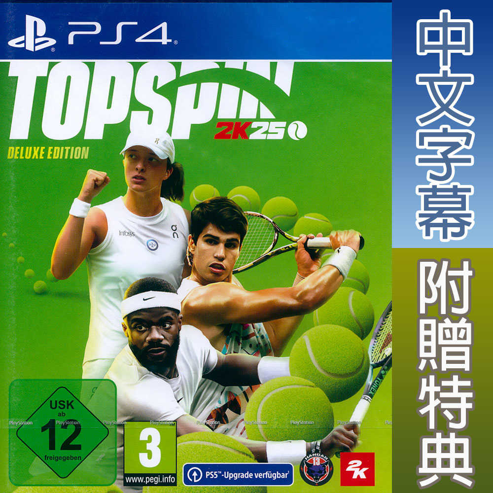 【一起玩】PS4 職業網球大聯盟2K25 豪華版 中英日文歐版 Top Spin 2k25 Deluxe Edition