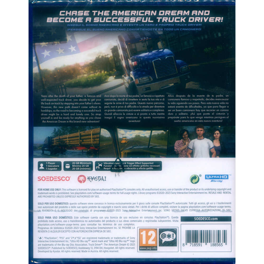 【一起玩】PS5 卡車司機 美國夢 中文版 Truck Driver: The American Dream貨車駕駛遊戲