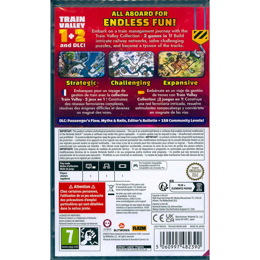 【一起玩】 NS SWITCH 火車谷 1+2 合輯 中英日文歐版 Train Valley Collection 火車